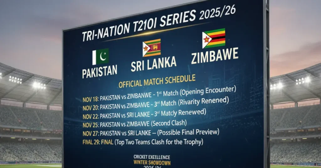 Pakistan, Sri Lanka and Zimbabwe Tri-nation T20I Series 2025/26 
