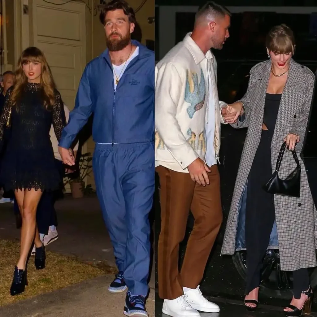 Taylor Swift and Travis Kelce at the Super Bowl